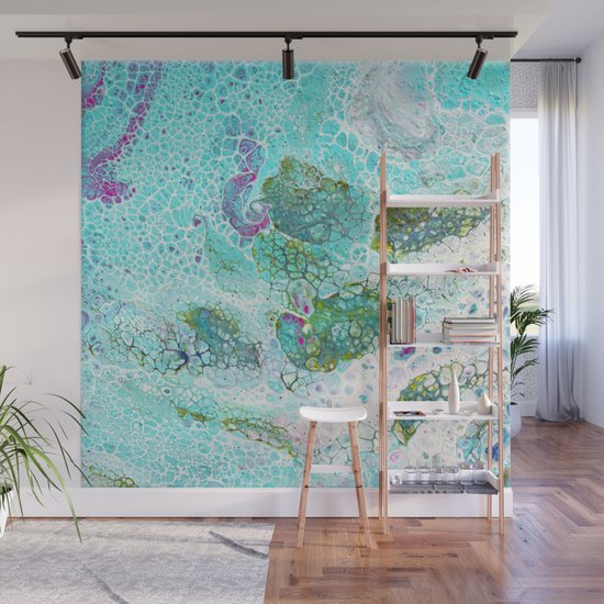 Abstract Contemporary Painting Aerial View Of The Ocean And Its