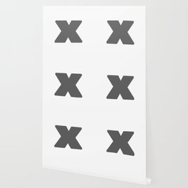 x (Grey & White Letter) Wallpaper