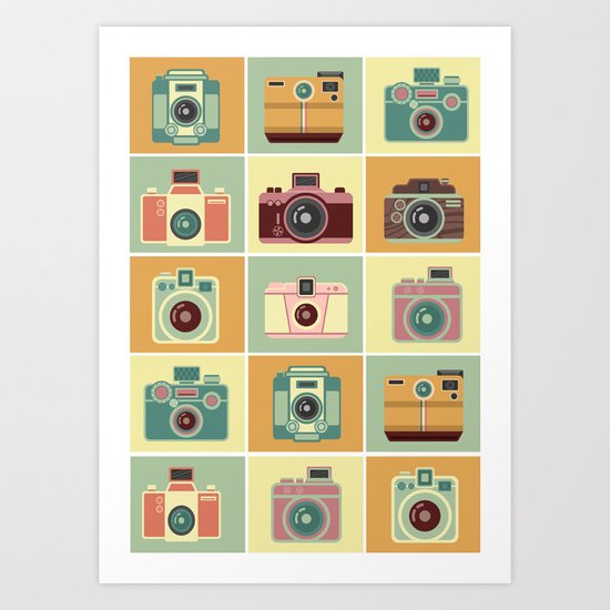 Vintage camera Art Print