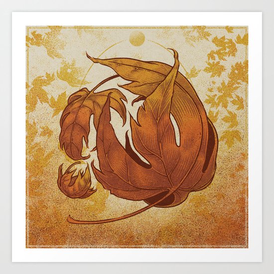 Falling Leaves Art Print