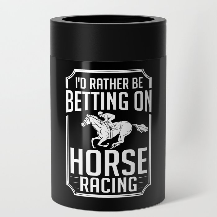 Horse Racing Race Track Number Derby Can Cooler
