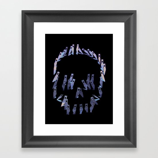 123. Blade Skull Framed Art Print