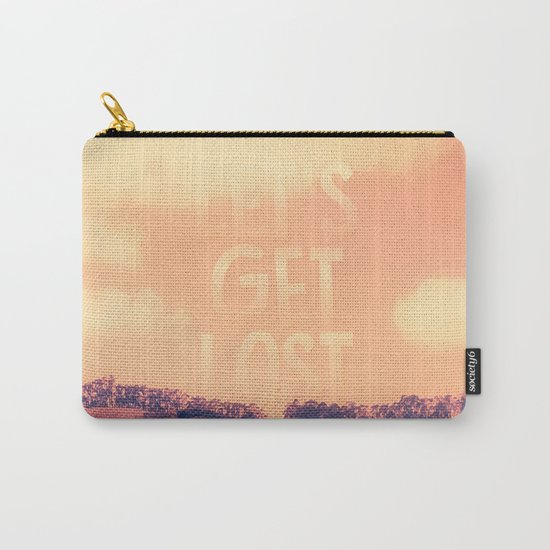 Sweet Spring, Coral Pink Sky, Blue Violet Trees Carry-All Pouch