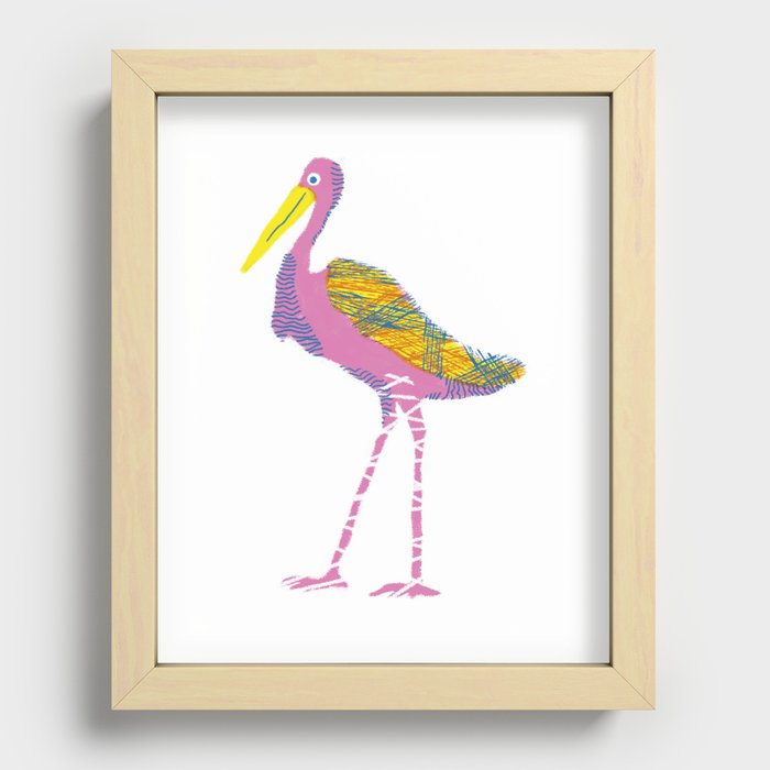Flamingo Imported from South America Recessed Framed Print