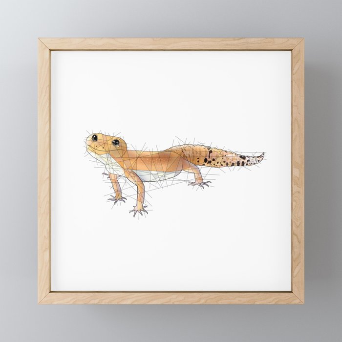 Pumpkin Leopard Gecko Framed Mini Art Print