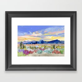 Purple Desert Sunset Framed Art Print