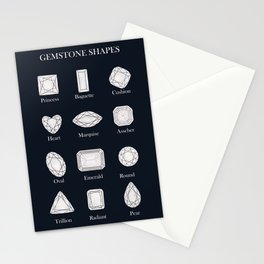 Gemstone shapes Stationery Cards