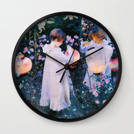 John Singer Sargent - Carnation, Lily, Lily, Rose Wall Clock