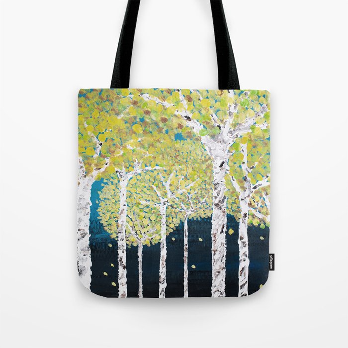 Birch Trees at Twilight Tote Bag