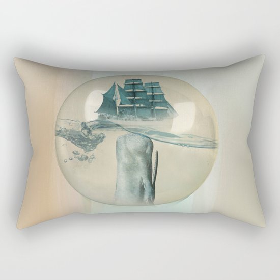 The Battle - Captain Ahab and Moby Dick Rectangular Pillow
