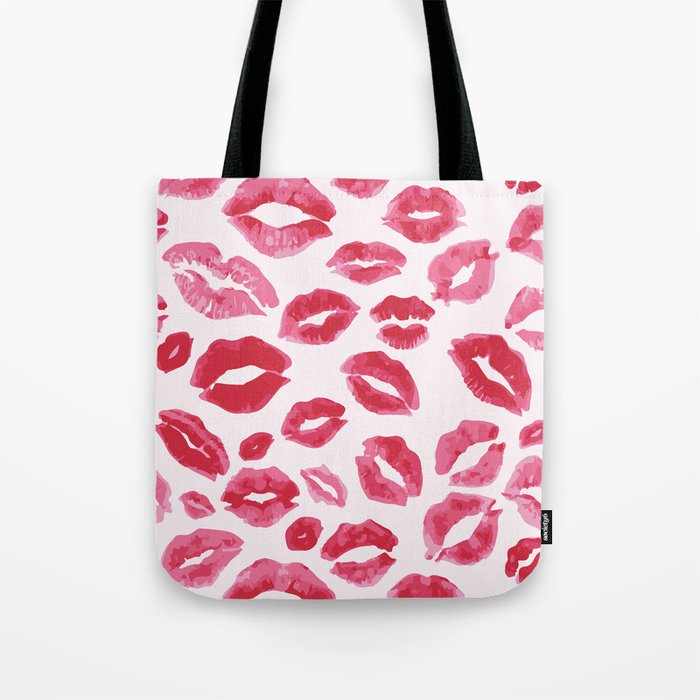 Lipstick Kisses Tote Bag