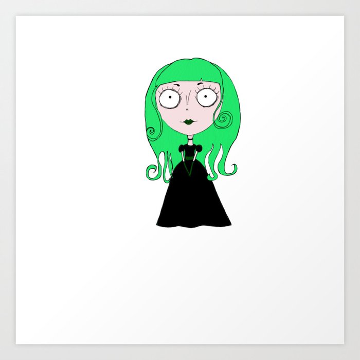 Gothic Girl Art Print