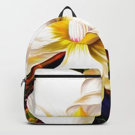 Italian Magnolia, Mediterranean floral art Backpack