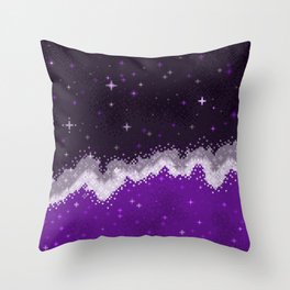 Ace Pride Flag Galaxy Throw Pillow