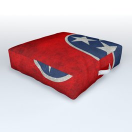 Tennessee State flag, Vintage version Outdoor Floor Cushion