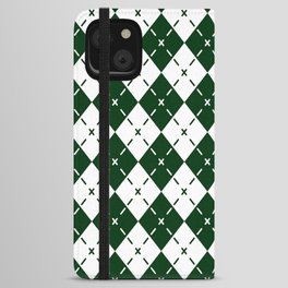 Emerald Green Diamond Argyle Pattern iPhone Wallet Case