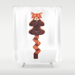 Red Panda Zen Shower Curtain