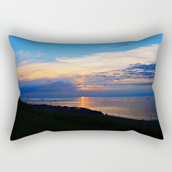 Sunset Balcony silhouette Rectangular Pillow