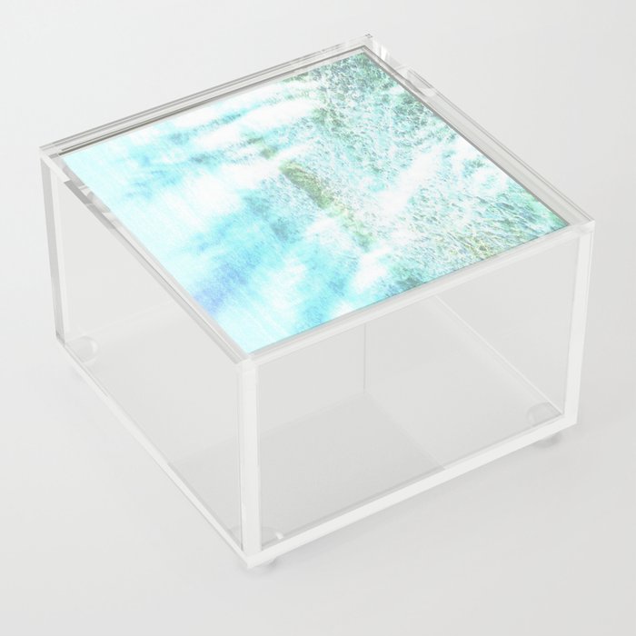 shimmering in ocean blue and sea green Acrylic Box