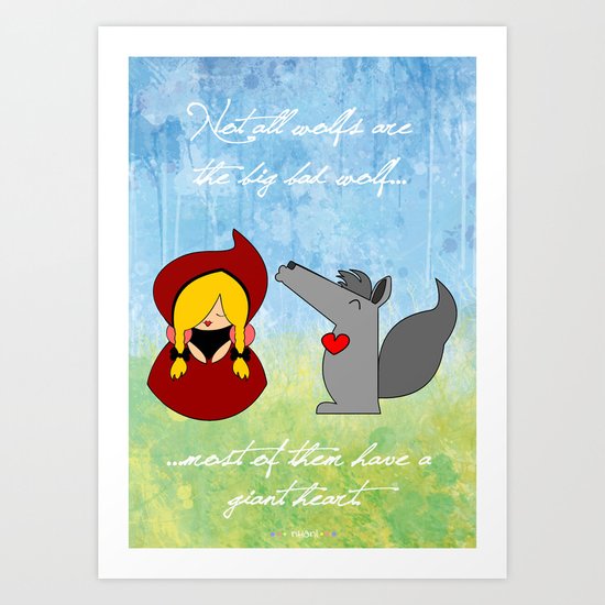 Little Red Riding Hood & Lovely Wolf ♥ Art Print