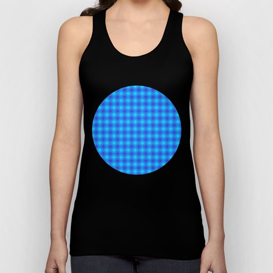 Dark Blue Cubes - Geometric Work Unisex Tank Top