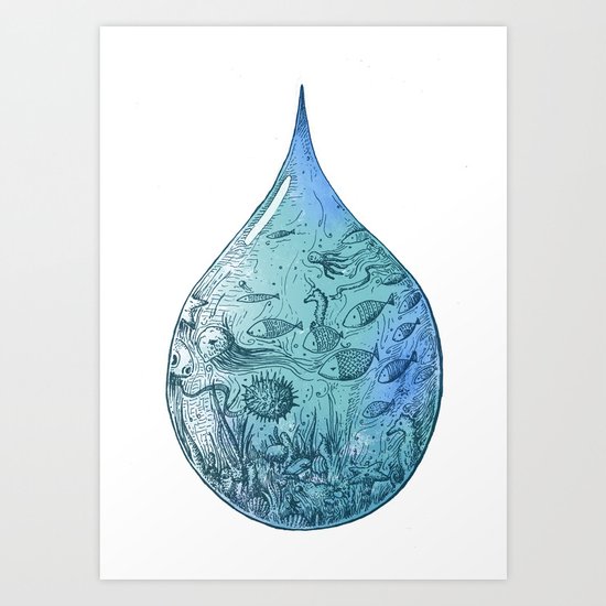 OCEAN DROP Art Print