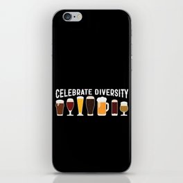 Funny Celebrate Diversity Beer iPhone Skin