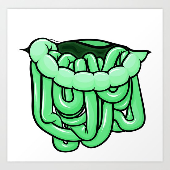 viscera : melon Art Print