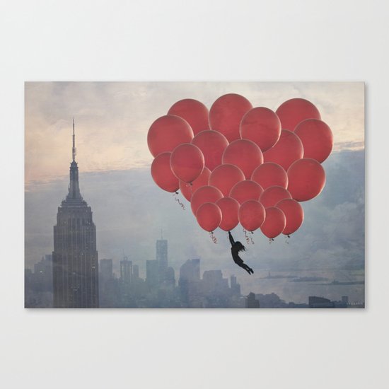 Floating over the City Canvas Print