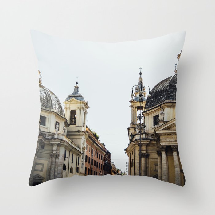  Piazza Del Popolo - Rome City Architecture - Italy Travel Photography Throw Pillow