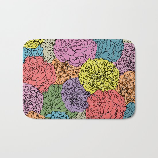 LONG LIVE THE SPRING! (abstract tropical flowers) Bath Mat