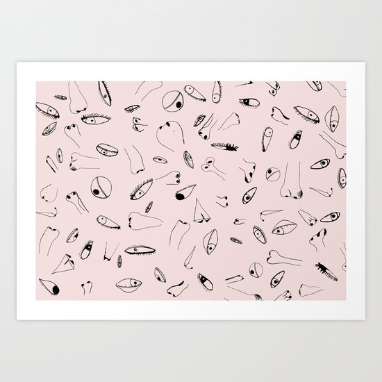 Facial features Art Print
