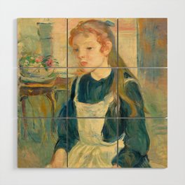 Young Girl with an Apron, 1891 by Berthe Morisot Wood Wall Art