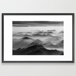 Black and White Aerial II Framed Art Print