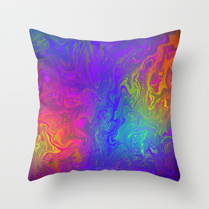 Rainbow Fuel Throw Pillow