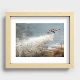 Fantastic Miraculous Water Aircraft Dumping Garbage UHD Recessed Framed Print