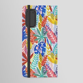 Colorful Summer Tropical Jungle Leaves Android Wallet Case