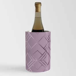 Modern Elegant Pink Lilac Gold Foil Geometrical Gradient Wine Chiller
