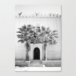 Travel photography print “Magical Marrakech” photo art made in Morocco. Black and white. Canvas Print
