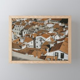 Red rooftops in Lisbon, Portugal Framed Mini Art Print