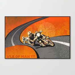 vintage Isle of Man TT motor race poster Canvas Print