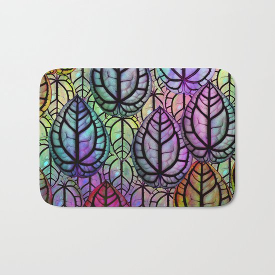 Multicolored Leaves Bath Mat