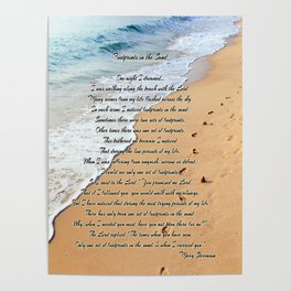 Footprints in The Sand Poster