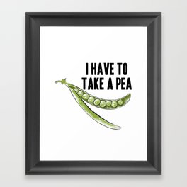 Pee Pea pea vegetable vegetarian gift Framed Art Print