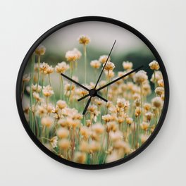 Vintage Chamomile Wildflowers Wall Clock