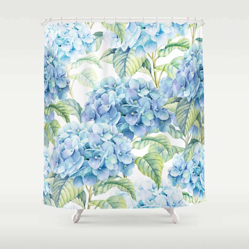 Blue Hydrangea Shower Curtain By Julianarw Society6