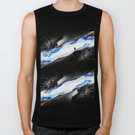 Vision of the frosty mountains Biker Tank