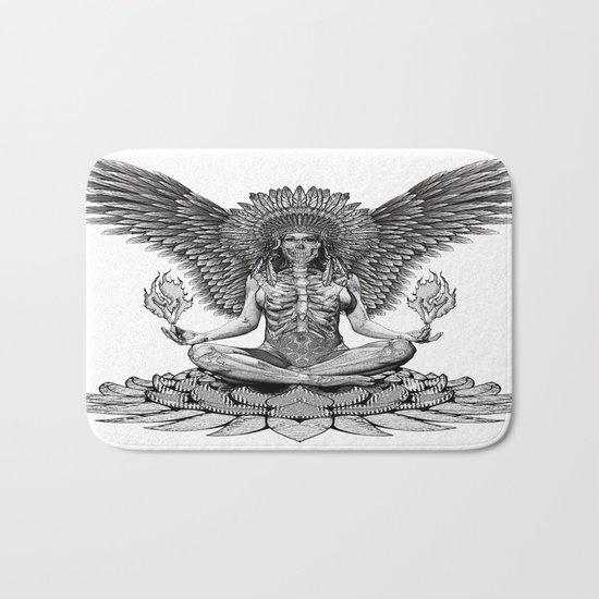 The angel start to pray... Bath Mat