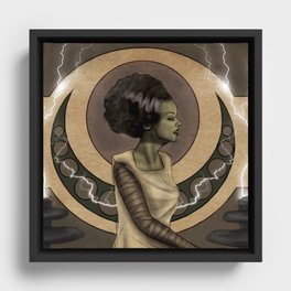 Bride of Frankenstein Nouveau Framed Canvas