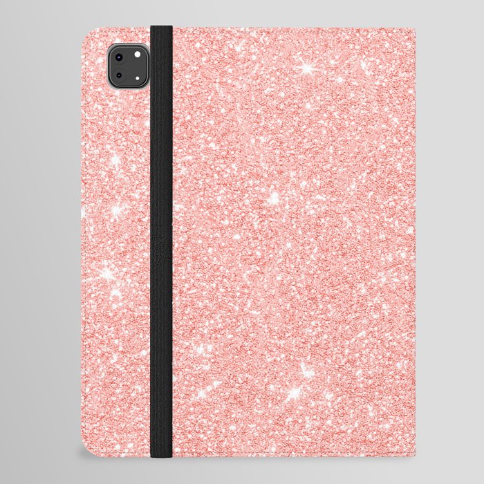 Cute Light Pink Glitter iPad Folio Case